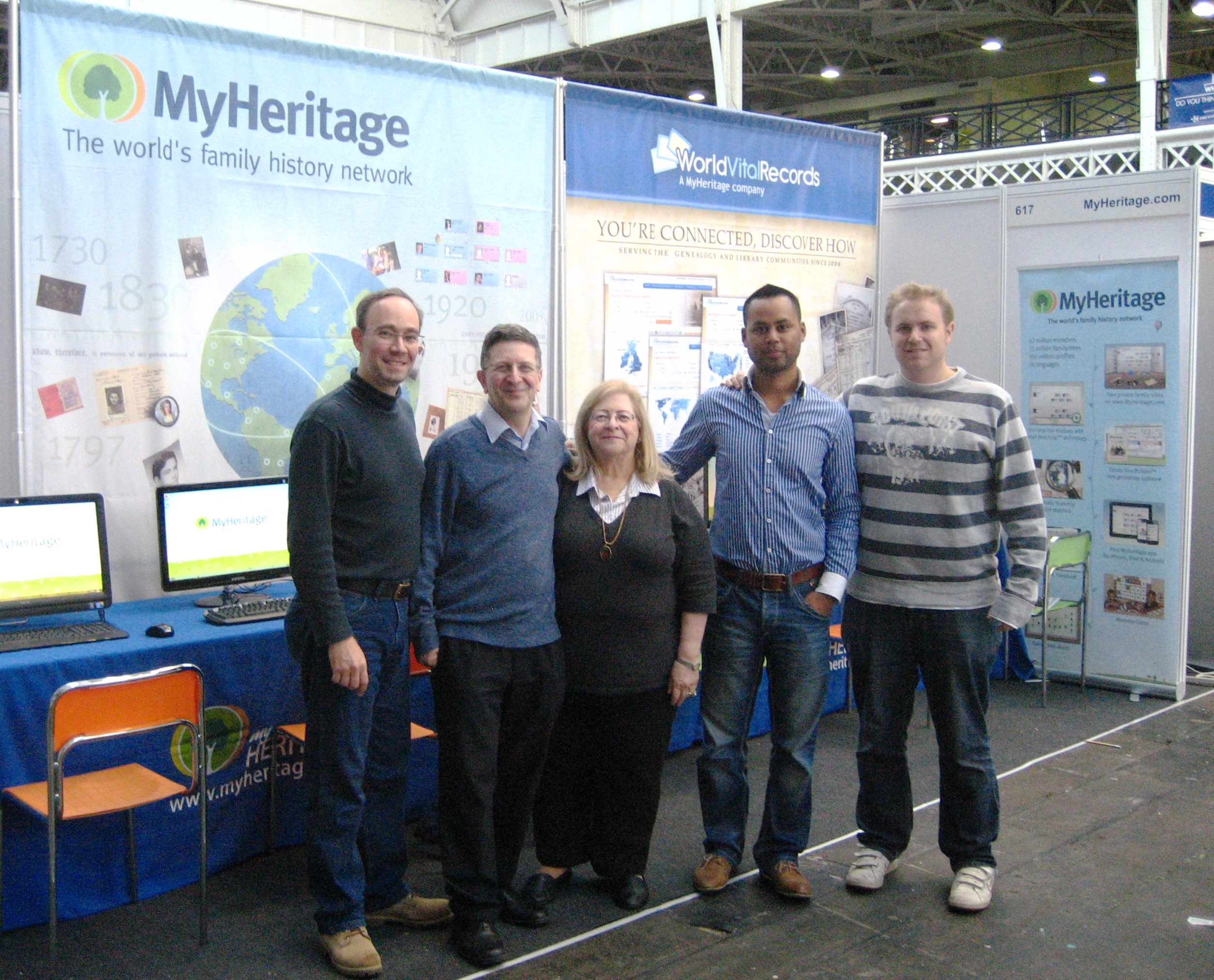 L’équipe de MyHeritage à WDYTYA 2012 à Londres
