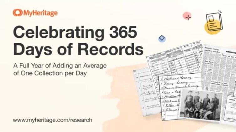MyHeritage célèbre 365 collections d’archives historiques ajoutées ou mises à jour pendant 365 jours