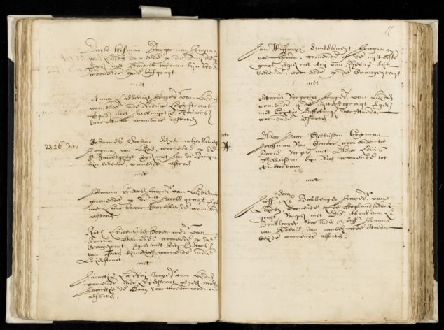 Acte de mariage en néerlandais sur MyHeritage d’Isaac Thellusson et de Sarah Le Boullenger. Ils se sont mariés en 1722 à Leyde en Hollande.