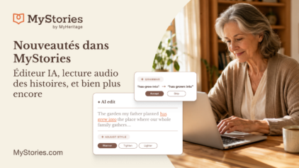 Nouveautés MyStories : éditeur IA, lecture audio des histoires et plus encore