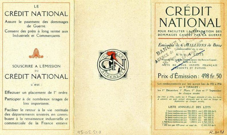 Carte réclame du Crédit national, musée municipal de Nuits-Saint-Georges<br />(vue sur la base Joconde).