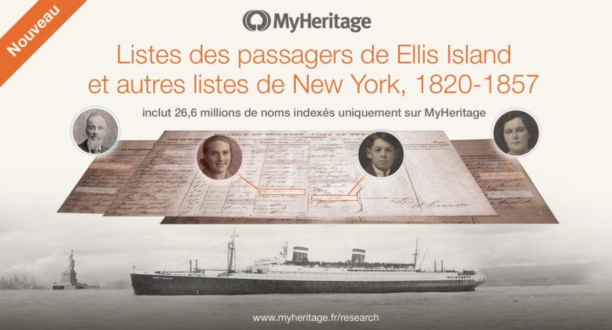 Nouveau : Ellis Island et autres listes de passagers de New York