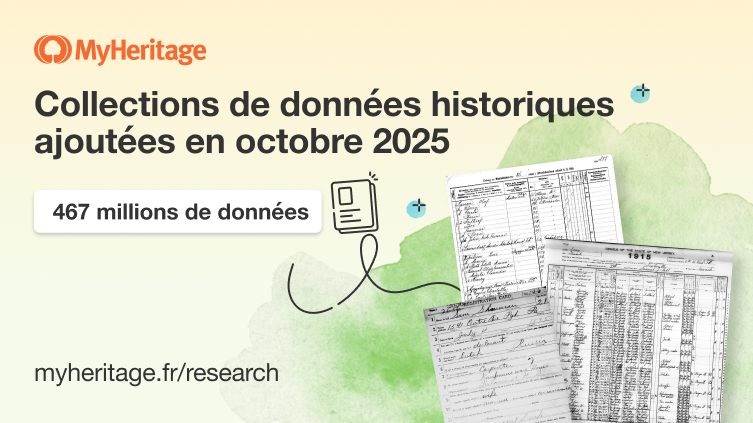 MyHeritage ajoute 530 millions de données historiques en octobre 2025