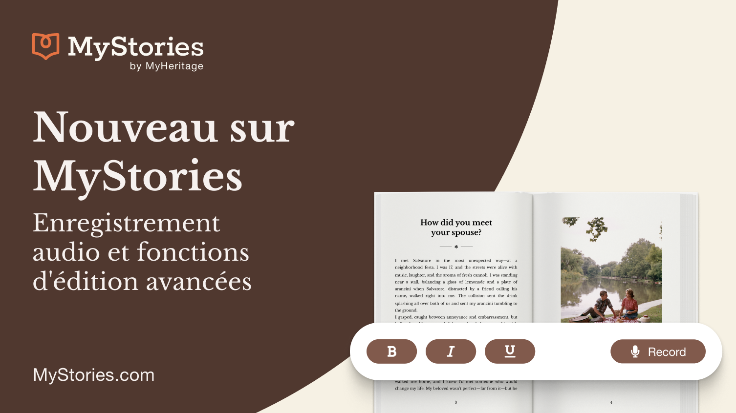 Nouvelles Fonctionnalités sur MyStories : Enregistrement Audio et Édition Améliorée