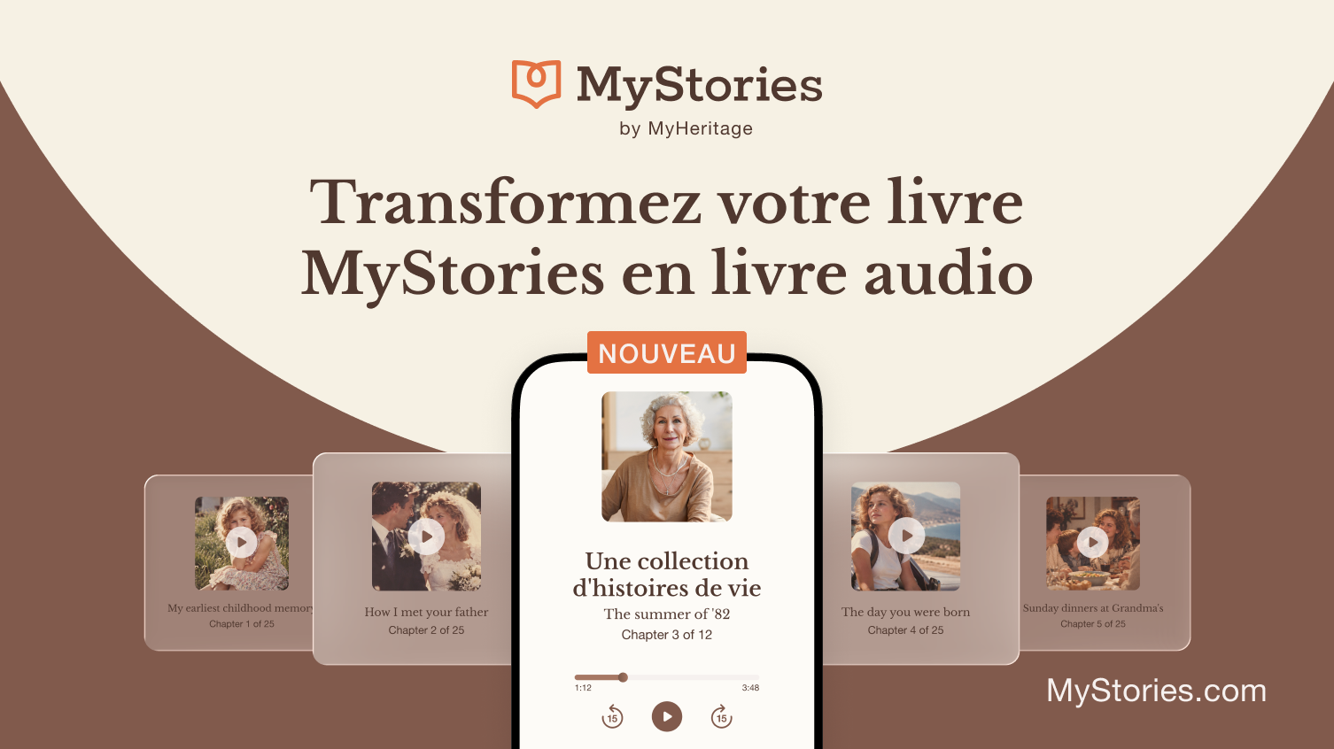 Nouveau : transformez votre livre MyStories en livre audio