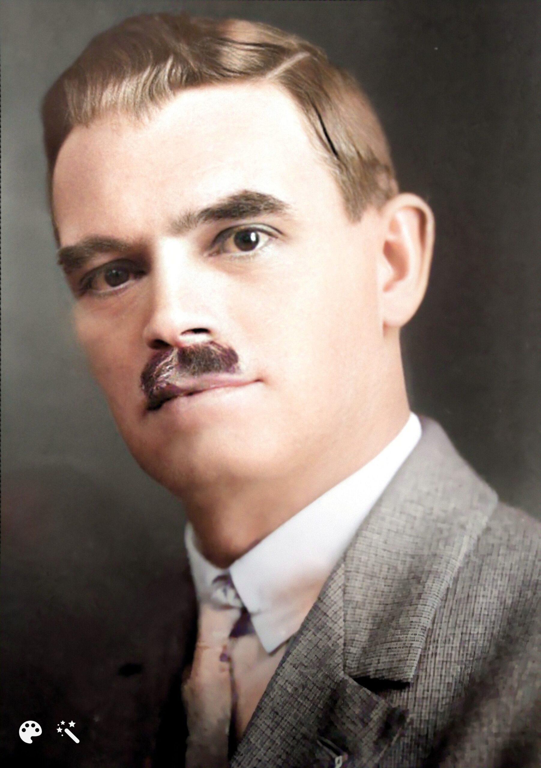 Joseph Renault, their father (photo colorized and enhanced by MyHeritage).