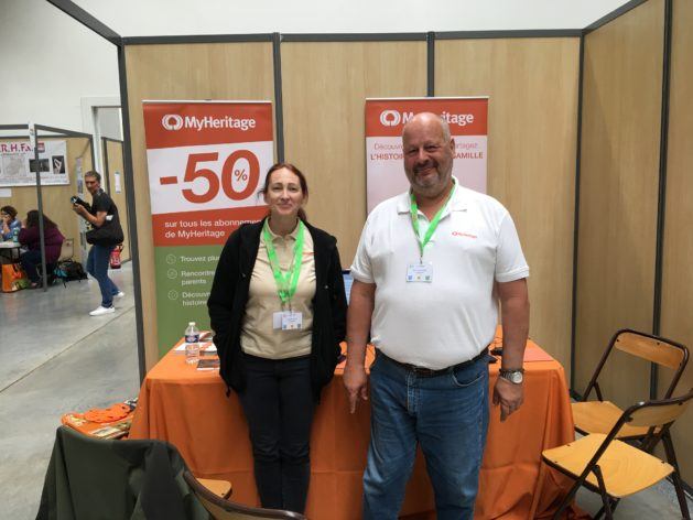 L’équipe de MyHeritage (Elisabeth et Max-Francis)