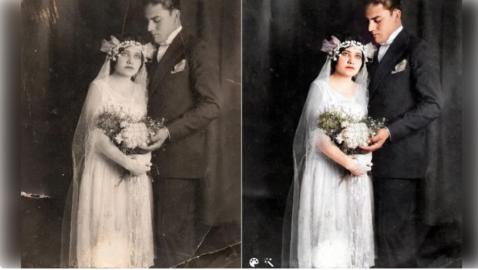 Un architecte surprend sa mère avec une superbe photo de mariage restaurée par MyHeritage