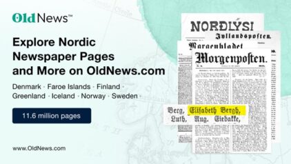 Découvrez des millions de pages de journaux nordiques sur OldNews.com
