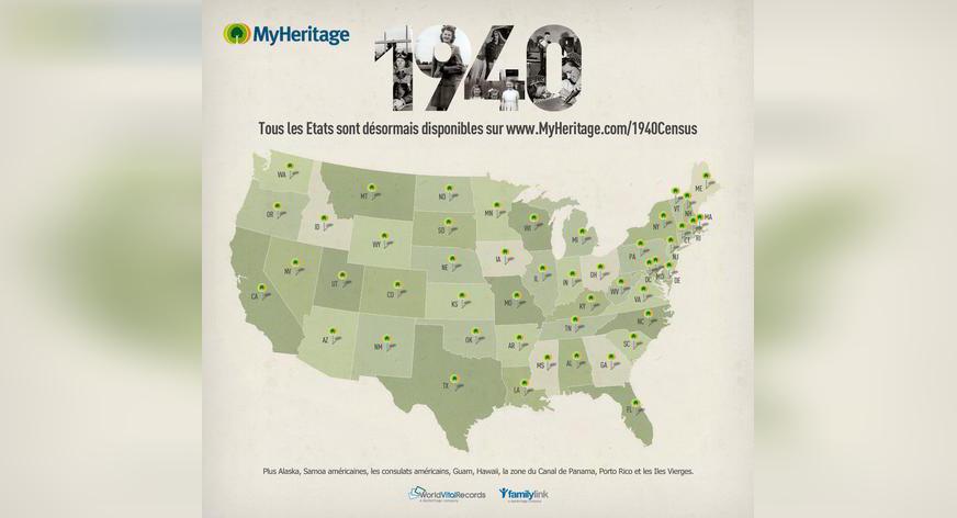 MyHeritage: Toutes les images du recensement américain de 1940 sont maintenant disponibles!
