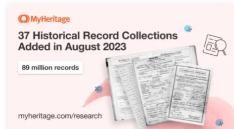 MyHeritage ajoute 89 millions de collections historiques en août 2023