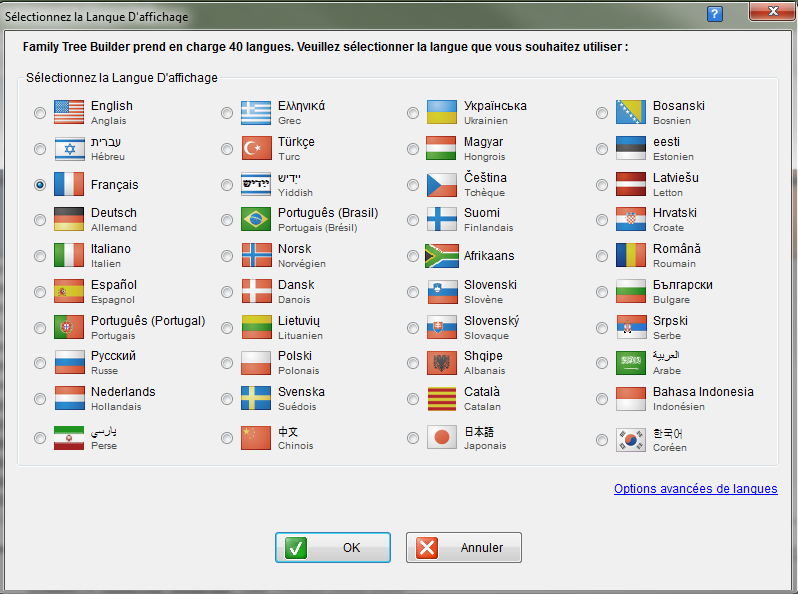 FTB en 40 langues
